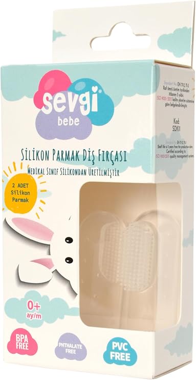 SEVGİ BEBE 2'li Silikon Parmak Bebek Diş Fırçası