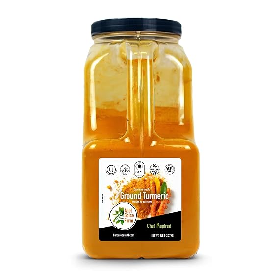 Abel Spice Farm Ground Turmeric Powder 5 Lb Bulk Pack Premium 100% Natural
