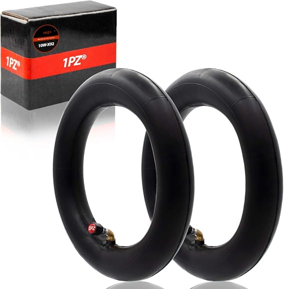 1PZ 2Pack Heavy-Duty 90 Valve 10x2 10x2.125 Inner Tube for 10x1.90 10x1.95 | 54-152 2-Wheel Self Balancing Electric Scooter Kid Bike Baby Jogger Swagtron Swagcycle Trike Strollers