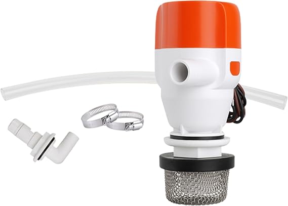 SEAFLO 12V 800 GPH 13F Series Portable Livewell Aerator Kit - Recirculating Pump with Aerator Spray Head, Submersible, Quiet Operation-