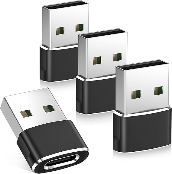 Basesailor USB A to USB C Adapter 4Pack Type C to USB Charger Converter