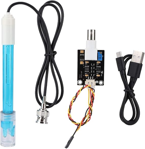 Garsent Digital PH Meter, PH Sensor Module + PH Probe Composite Electrode Test Code sensor for Aquaponics, Fish Tanks.