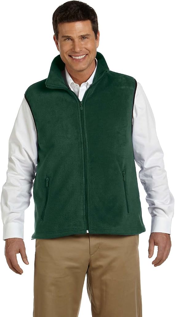 Harriton 8 oz. Fleece Vest, XL, HUNTER