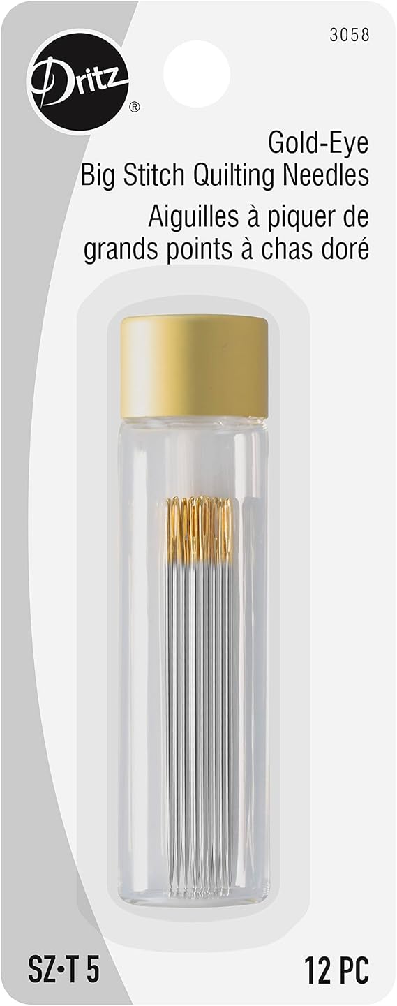 Dritz Big Stitch Quilting Needles Size 5, 12 Count