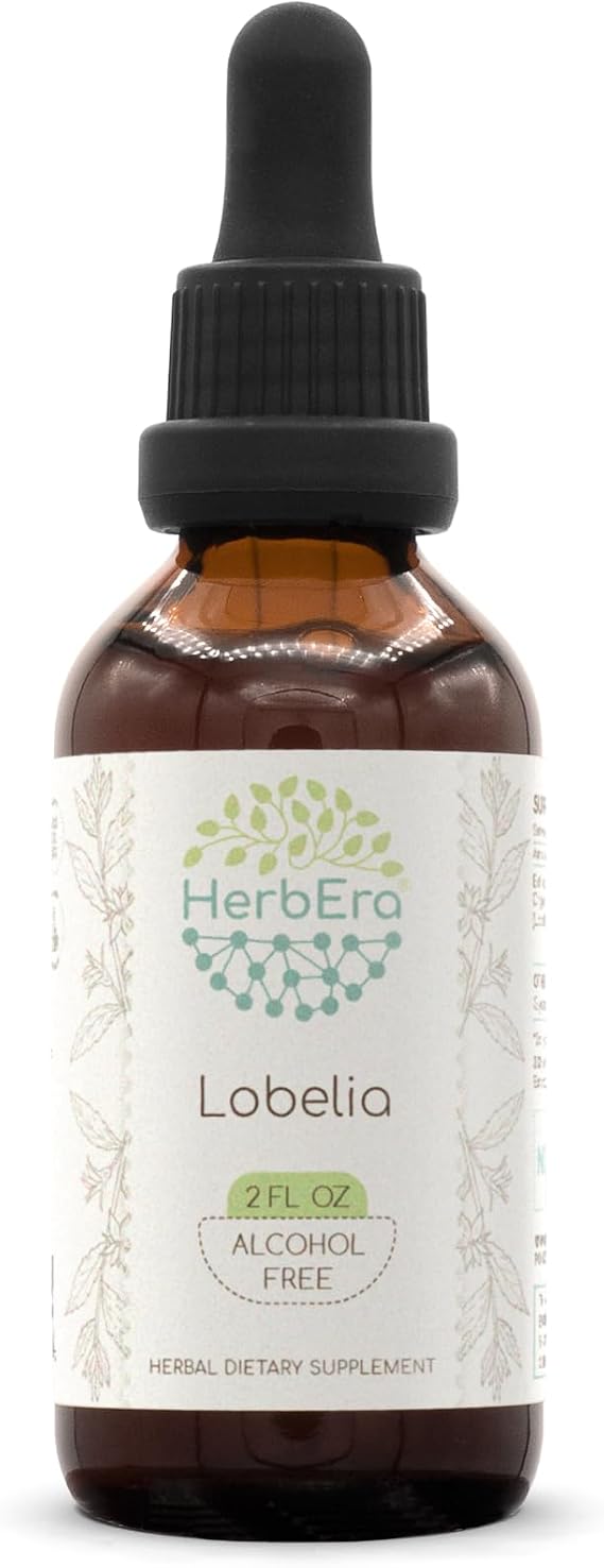 Lobelia B60 Alcohol-Free Herbal Extract Tincture, Concentrated Liquid Drops Natural (Ban Bian Lian, Lobelia spp.) (2 fl oz)