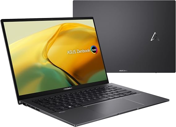 ASUS ZenBook Laptop 14" 2.8K OLED Display, AMD Ryzen 7 5825U CPU, Radeon Graphics, 8GB RAM, 512GB PCIe SSD, Windows 11 Home, Jade Black, UM3402YA-DS71