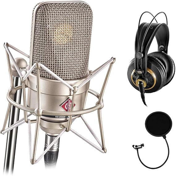 Neumann TLM 49 Cardioid Studio Condenser Microphone Bundle with AKG K240 Studio Pro Headphone & Pop Filter