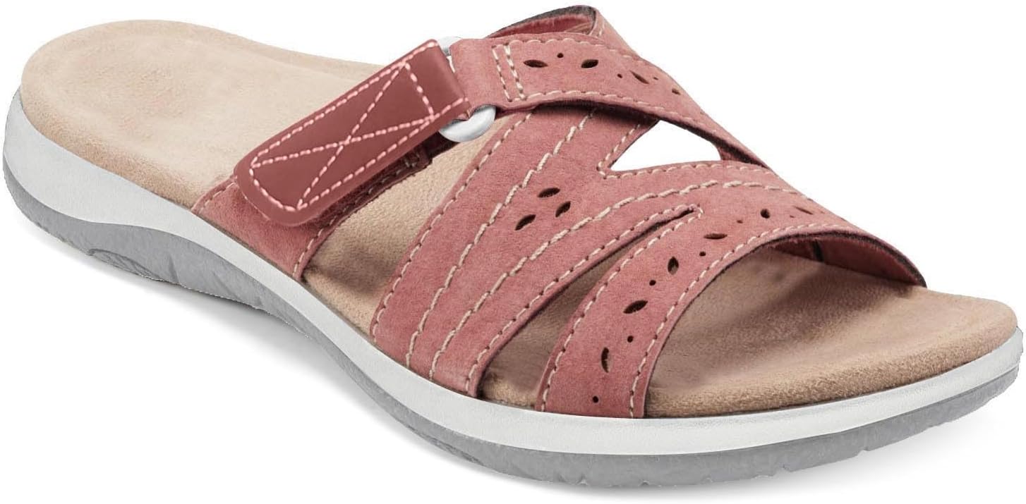 Summer Slippers for Women Casual Hollow Out Slides Comfy Flat Sandals Buckle Beach Vacation Slipper Shoes