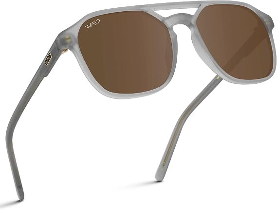 WearMe Pro Hunter Men's Polarized Sunglasses, Double-Bridge Aviator Style