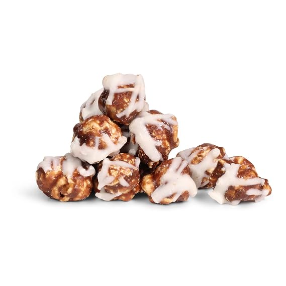 Chocolate Swirl Popcorn by Its Delish, 1 lb Bulk Bag Festive Air-Popped Sweet Snack for Parties, Gluten-Free, Vegan, Kosher