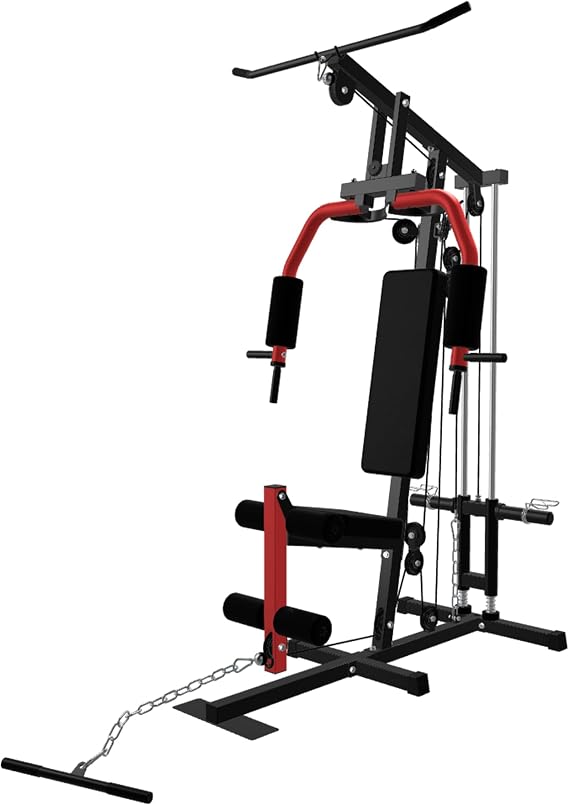 Home Gym Station, Multifunctional Home Gym Machine, All in One Workout Machine for Full Body Strength Training, LAT Pull Down, Chest Press, Leg Extension
