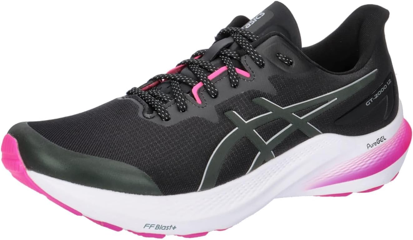ASICS GT 2000 12 Man Running Shoes Black Silver