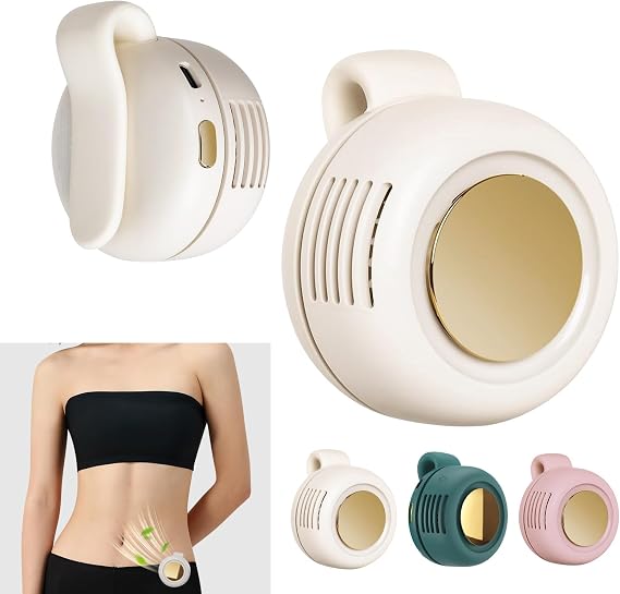 Portable Silent Mini Bladeless Electric Fan,Small fan Clip on for Shirt & Waist,2026 New Mini Bladeless Fan Clip On,Adjustable 3-Speed For Outdoor & Travel & Office, Travel Accessories, Gift Beige