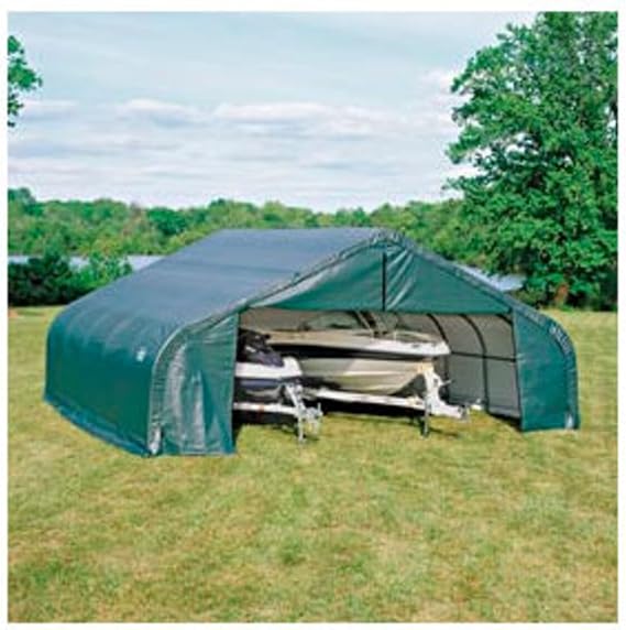 ShelterLogic 82044 Green 22'x20'x12' Peak Style Shelter