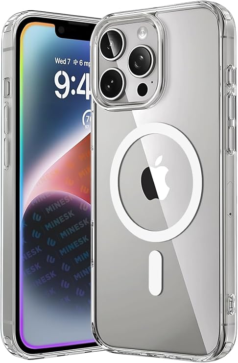 Minesk iPhone 12 ve 12 Pro için Origin Serisi Magsafe ile Uyumlu Crystal Clear Super Şeffaf Materyal ve Yeni Nesil Manyetik Çember (12-12 Pro)