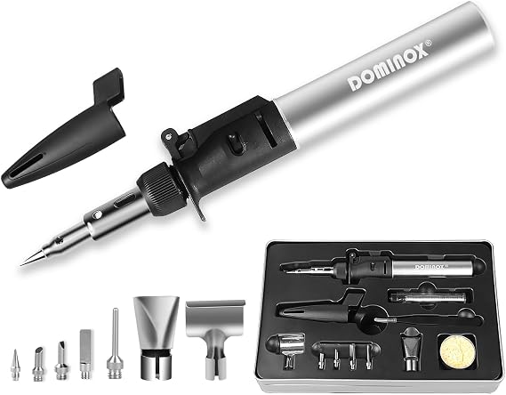 Butane Soldering Iron Kit, Gas-Powered Portable Soldering Torch with Adjustable Flame, Handheld Welding Tool for Soldering/Melting/Hot Cutting (Butane Gas Not Included)