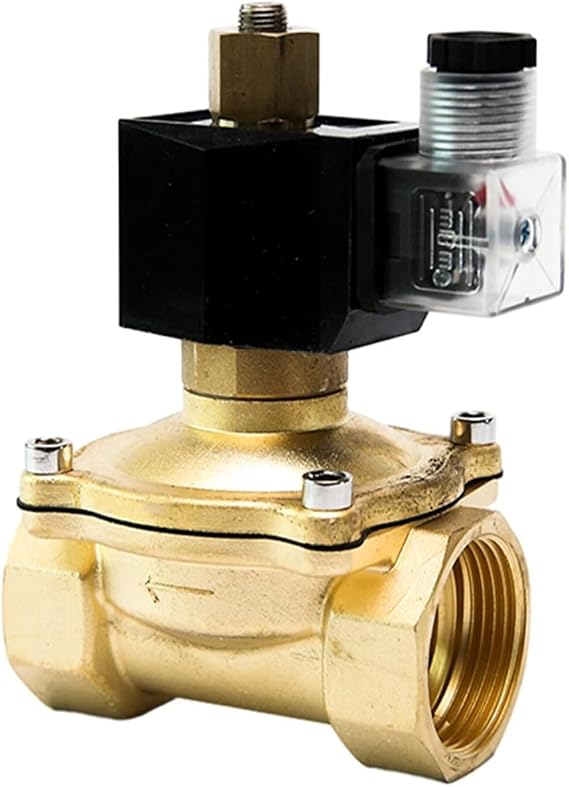 1-1/2" Normally Open Brass IP65 Waterproof Solenoid Valve DN40 Electric Switch Water Valves 220V 110V 24V 12V(G-240VAC)