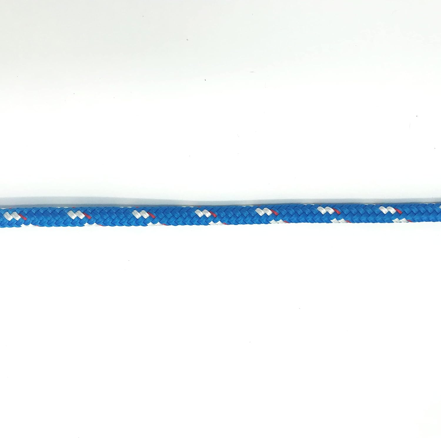 USA Rope Premium Double Braid Polyester Cord 14 Ave Tensile Strength 2,031 lbs. Marine, Industrial, Rigging, Winch, Equestrian, Boating & More Blue with WhiteRed Tracer, 14 x 100ft. Hank