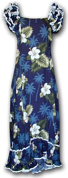 Pacific Legend Hawaiian Muumuu Hibiscus Island Long Style