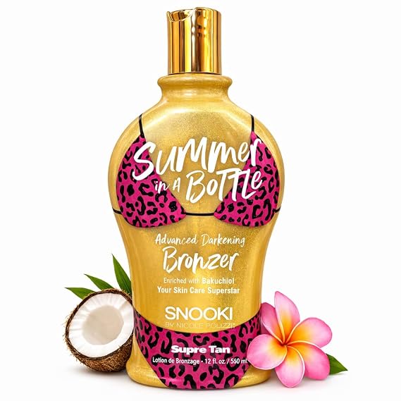 Snooki Summer in a Bottle Advanced Darkening Bronzer Tanning Lotion 12 oz