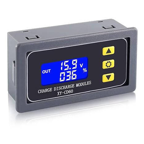 ICSTATION Low Voltage Protector, DC 6V-60V 20A Low Voltage Cutoff with LCD Display Charge and Discharge Controller Battery Overcharge Overdischarge Protector for Lithium Lead Acid Battery