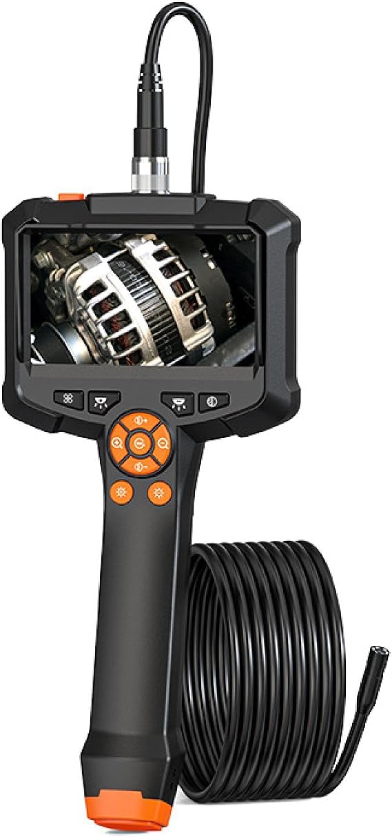 Single Lens Endoscope Camera,4.3" Screen,1080p High-Definition Endoscope with 8 Adjustable Lights with 3.3FT Semi-Rigid Cable, Ip67 Waterproof Endoscope, and Cool Small Tool for Men