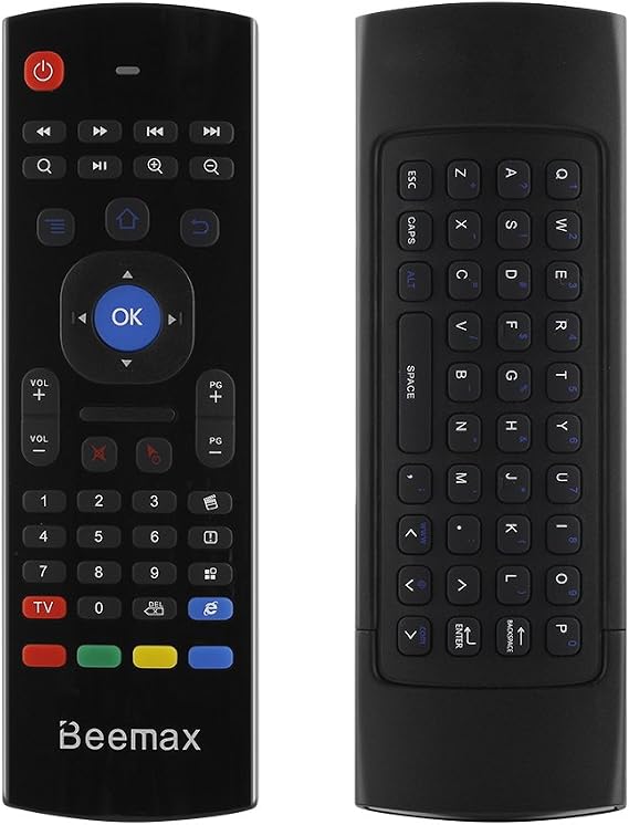 MX3 Fly Air Mouse Remote with Keyboard AMGUR 2.4G Mini Wireless Keyboard Air Mouse Combos IR Learning Remote Control for Android TV Box Raspberry Pi, PS3,PS4,XBOX 360, Mini PC, Google Smart TV Remote