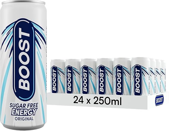 Boost Sugar Free Energy Drink, 250ml, Pack of 24 By Shop 4 Less