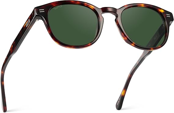 WearMe Pro Felix Men's Polarized Sunglasses, Retro Round Frame Style