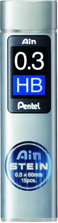 Pentel Mekanik Kurşun Kalem Ucu, 15 Adet, 0.3 mm, Hb