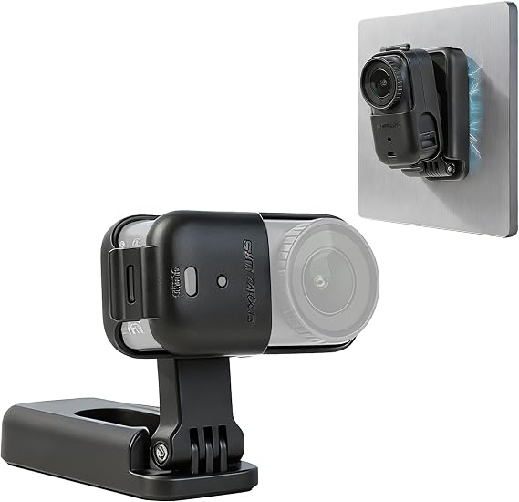 CAPART Foldable Magnetic Mount for DJI OSMO Nano, Vertically Horizonally Adjustable, 360 Rotatable 180 Tiltable, Mini Size Multifunctional Tabletop Wall Pole Car Magnetic Mounting