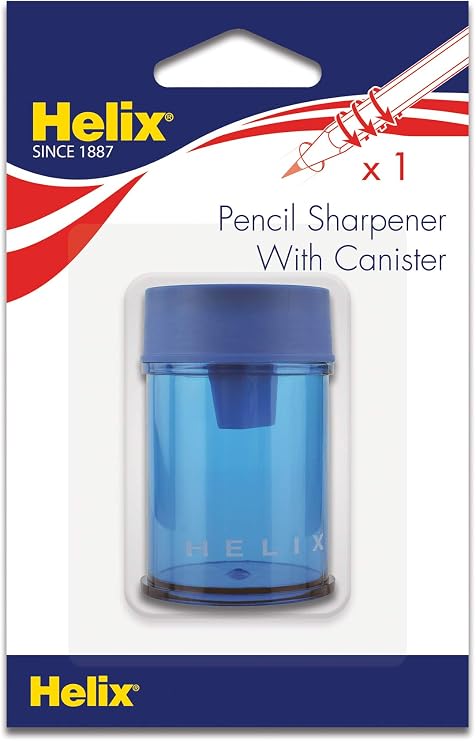 Helix - Canister Pencil Sharpener - Blue - 1 Hole