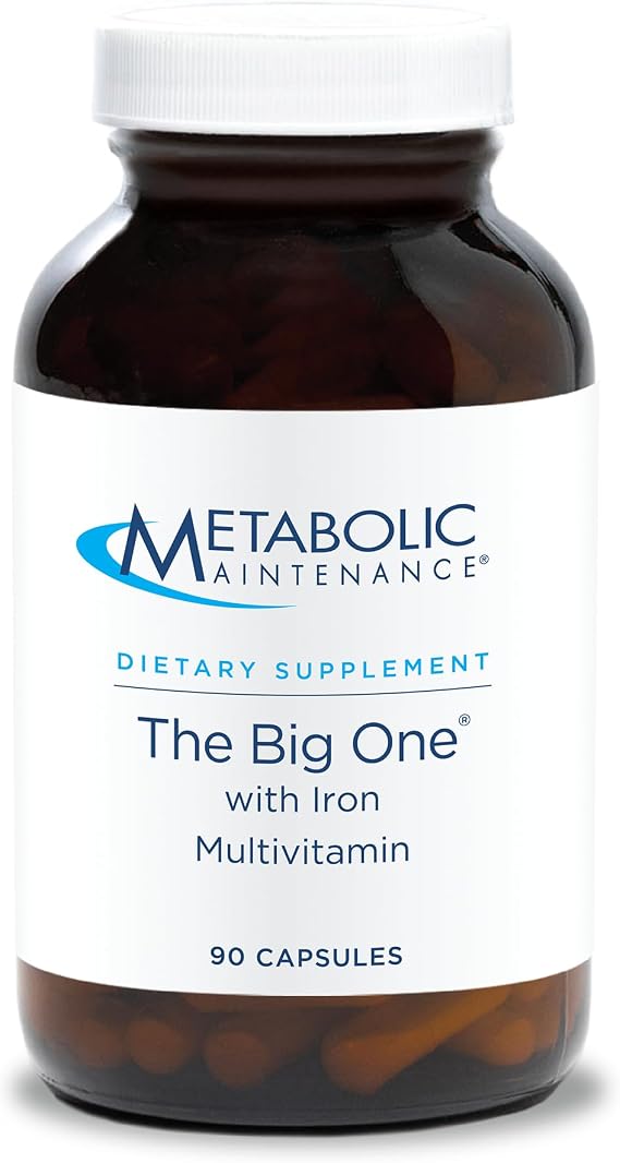Metabolic Maintenance The Big One Multivitamin with Iron - Multivitamin for Women and Men with Vitamin A, C, E, Minerals, Methylated B Complex, Multi Vitamin - 90 Capsules