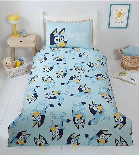 dreamtex BLUEY Single Duvet Set Reversible Bedding Featuring Bluey Bingo