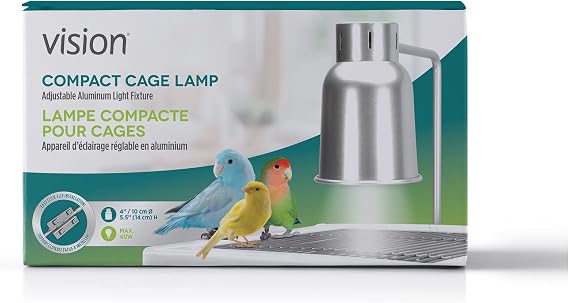Hari Vision Compact Cage Lamp Fixture, Bird Cage Lighting Accessory, Polished Aluminum | Polished Aluminum