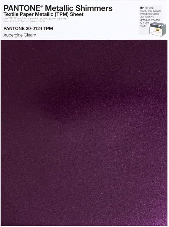 Pantone Metallic Shimmer TPM, 8.5x11 Inch Sheet, 20-0124 Aubergine Gleam