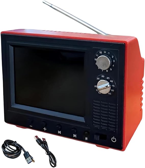 Mini-TV Retro Klein 720P Display – 8 GB Speicher Spielzeug Vintage Fü Büro