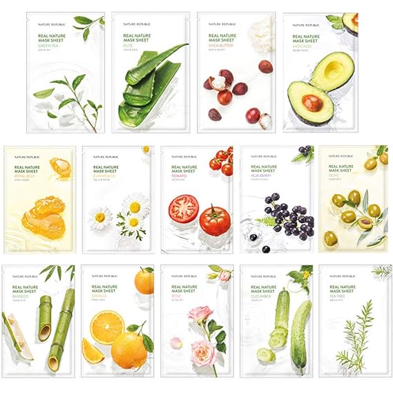 Nature Republic Real Nature Mask Sheet 10pcs Original Korean Mask Sheet