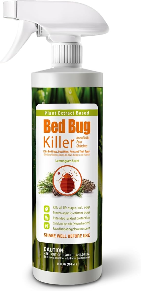 EcoVenger Bed Bug Killer 16OZ | 2026 Upgraded New Refreshing Lemongrass Scent | 100% Efficacy | Kills All Stages incld Eggs on Contact | 14 Day Residual Protection | Plant-Based Child & Pet Safe