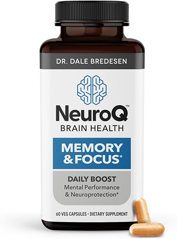 NeuroQ Memory & Focus Supplement - Brain Health Support - 60 Capsules