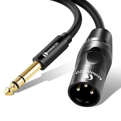 ANNNWZZD XLR to 14, TRS to XLR Cable, TRS to XLR Cable for Guitar, Mixer, Speaker 6FT2M