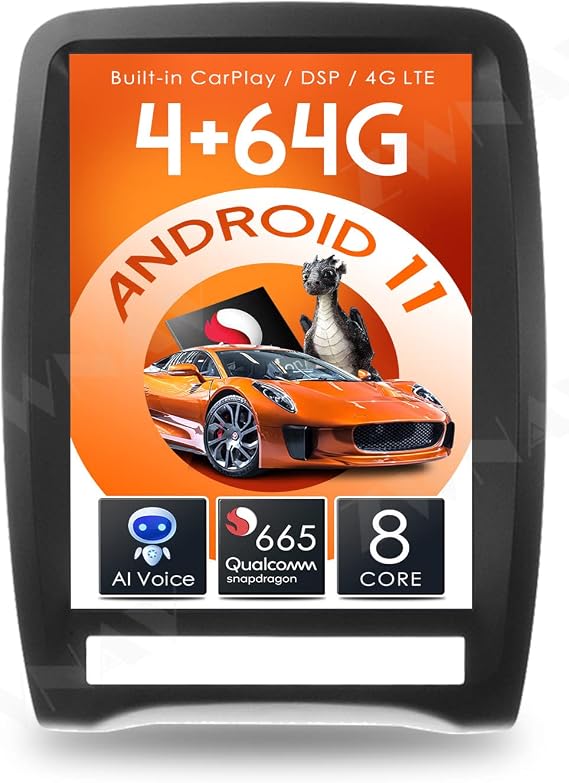 Android 11 Tesla Car Stereo for Dodge Durango 2012-2014,Qualcomm Snapdragon,IPS Touch Screen, Car GPS Navigation Head Unit, Bluetooth