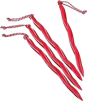 MSR Cyclone 10" Tent Stake, 4 Pack, Red