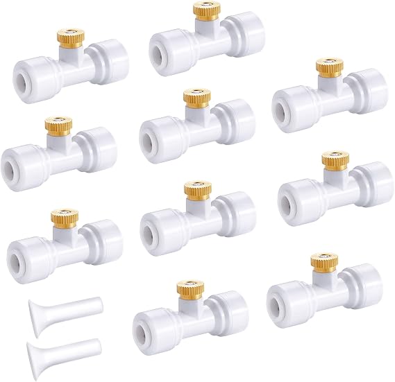 HOMENOTE 10 Pack Brass Misting Nozzles for Outdoor Cooling System