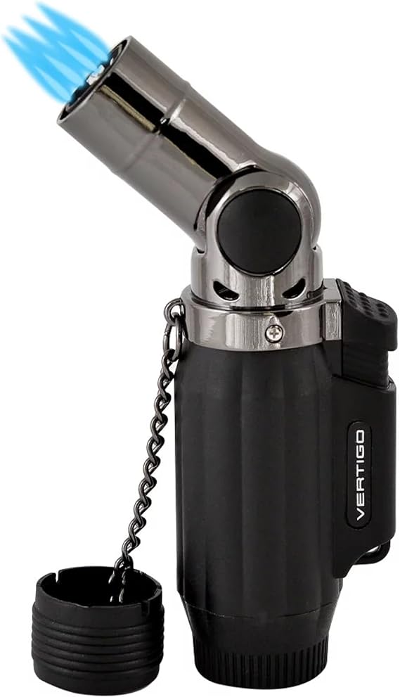 Vertigo by Lotus Vertigo Intimidator Quad Torch Lighter - Black & Gunmetal, Medium