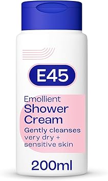 E45 Shower Cream for Dry, Sensitive, and Itchy Skin - Moisturising Body Wash for Men and Women - Helps Maintain Skin pH - Suitable for Eczema and Dermatologically Tested - 200 ml