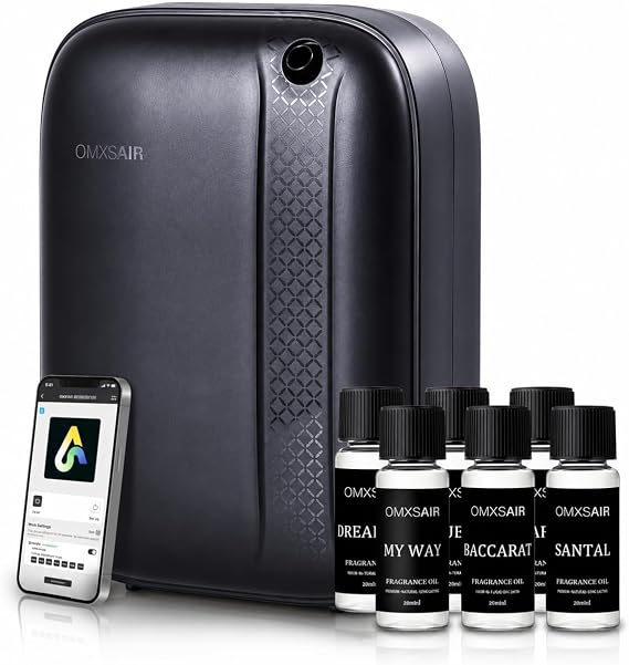 Waterless Oil Diffuser for Home Includes 6 Hotel Oils Covers 2000 Sq Ft