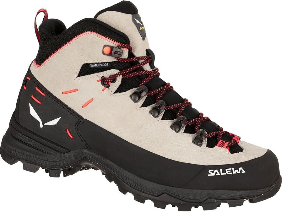 Salewa Alp Mate Mid PTX Hiking Boot - Women's Oatmeal/Black 10