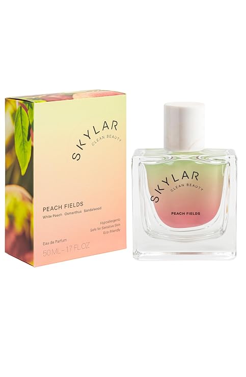 Skylar Peach Fields, Eau de Parfum for Women, Woody Peach, Clean, 1.7 Fl oz
