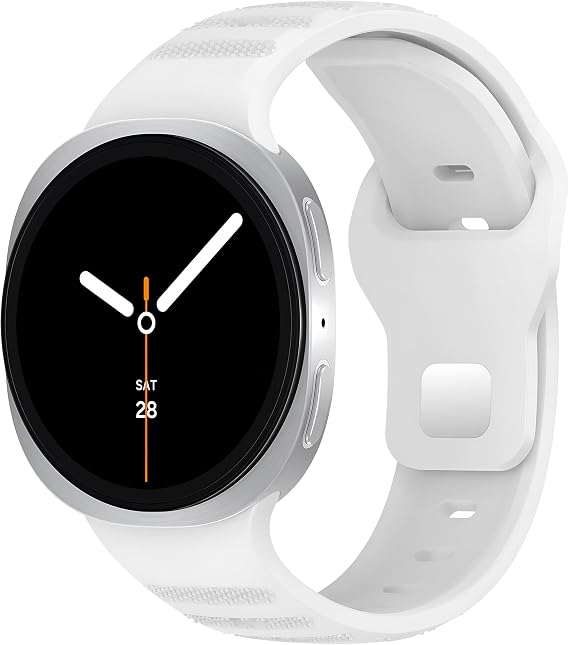 Teknoft Samsung Galaxy Watch 9/8 (40mm/44mm) ve Watch 8 Classic (46mm) ile Uyumlu Konforlu ve Yumuşak Rugged Silikon Kordon